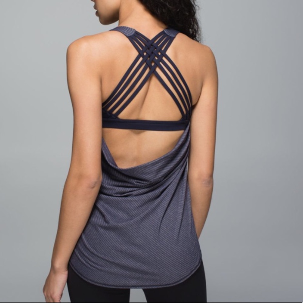 Lululemon Wild Tank Heathered Naval Blue